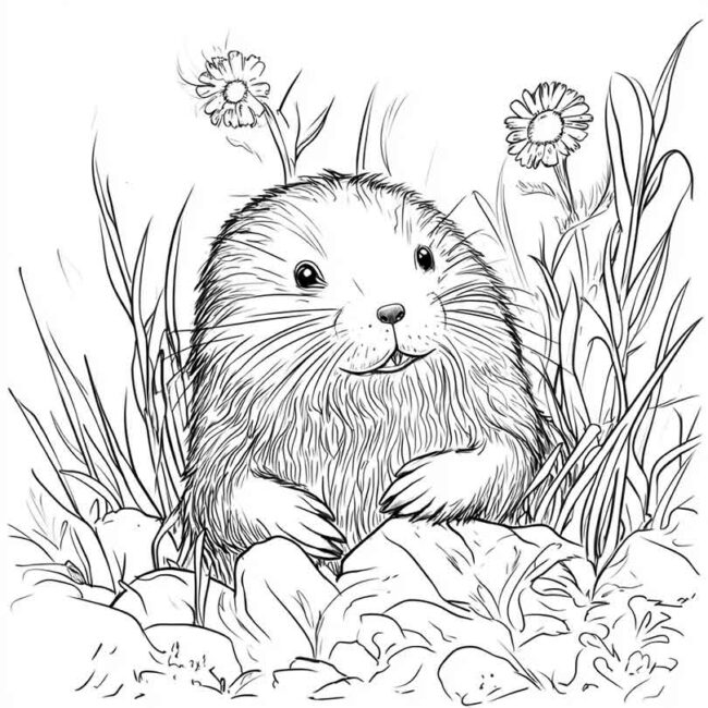 Desenhos de Toupeira para Imprimir e Colorir 29