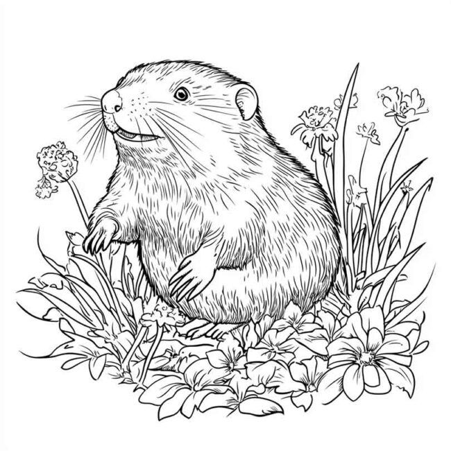 Desenhos de Toupeira para Imprimir e Colorir 22