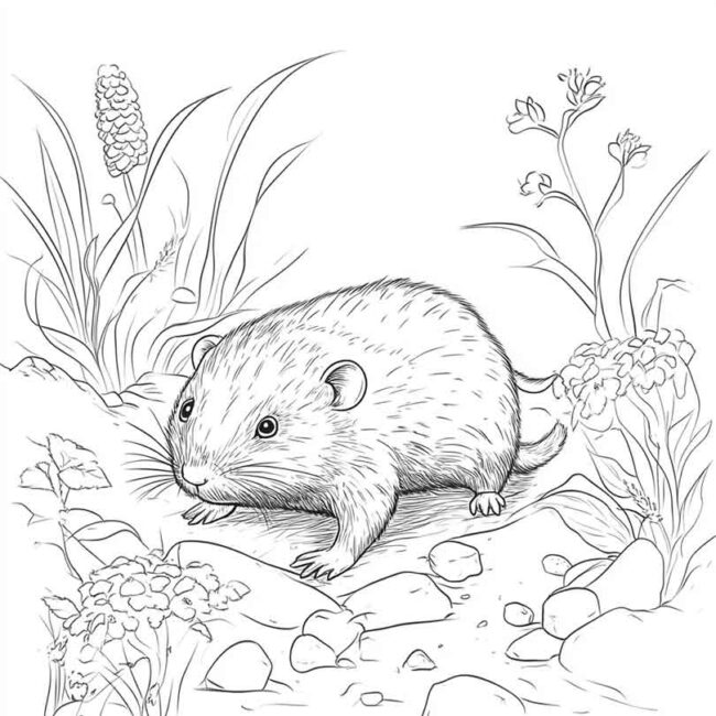 Desenhos de Toupeira para Imprimir e Colorir 24
