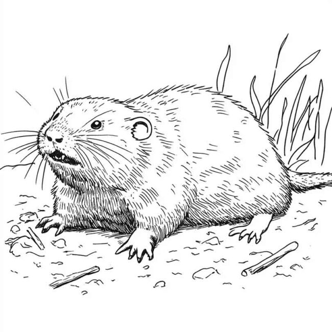 Desenhos de Toupeira para Imprimir e Colorir 34