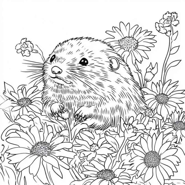 Desenhos de Toupeira para Imprimir e Colorir 23