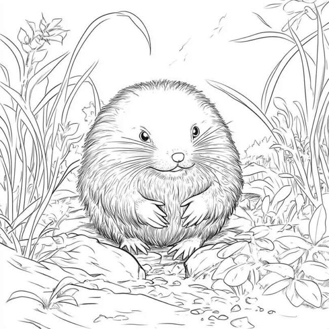 Desenhos de Toupeira para Imprimir e Colorir 32