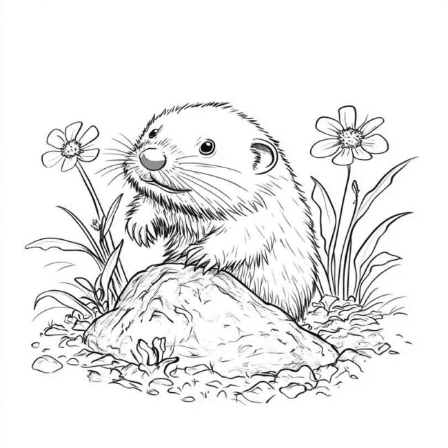 Desenhos de Toupeira para Imprimir e Colorir 35