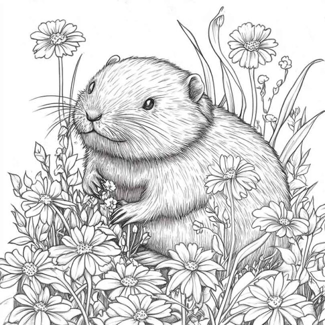 Desenhos de Toupeira para Imprimir e Colorir 14