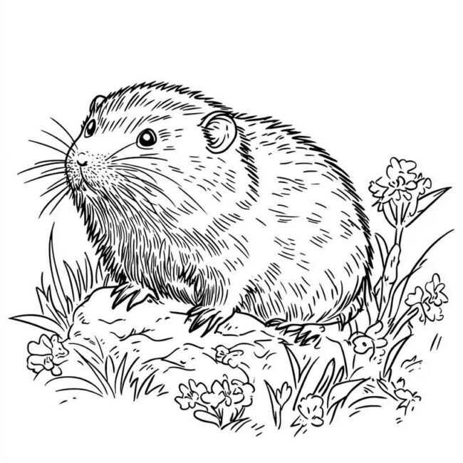Desenhos de Toupeira para Imprimir e Colorir 2