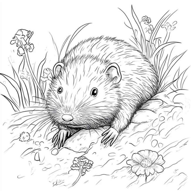 Desenhos de Toupeira para Imprimir e Colorir 12