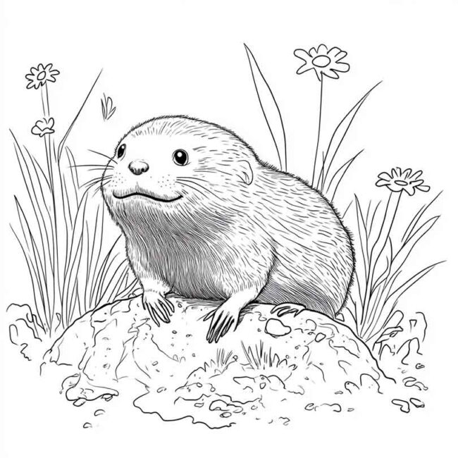 Desenhos de Toupeira para Imprimir e Colorir 17