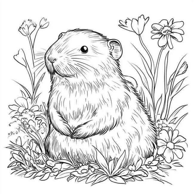 Desenhos de Toupeira para Imprimir e Colorir 20