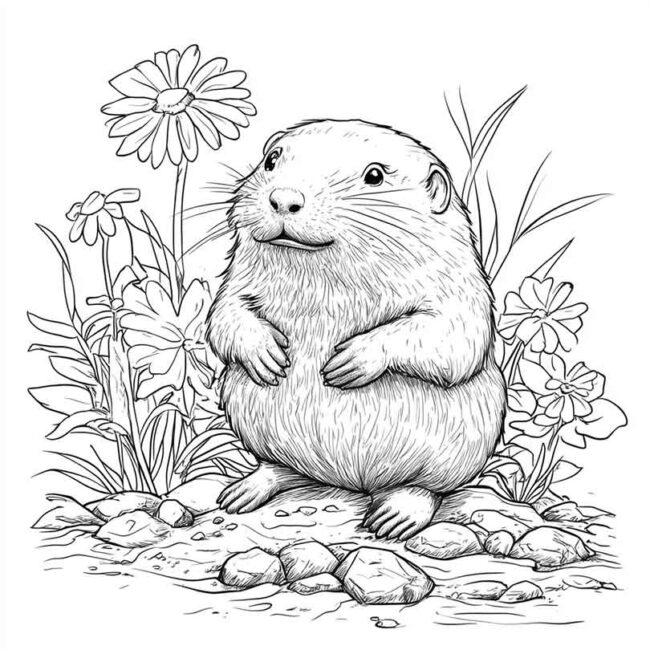 Desenhos de Toupeira para Imprimir e Colorir 15
