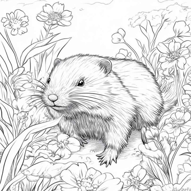 Desenhos de Toupeira para Imprimir e Colorir 16