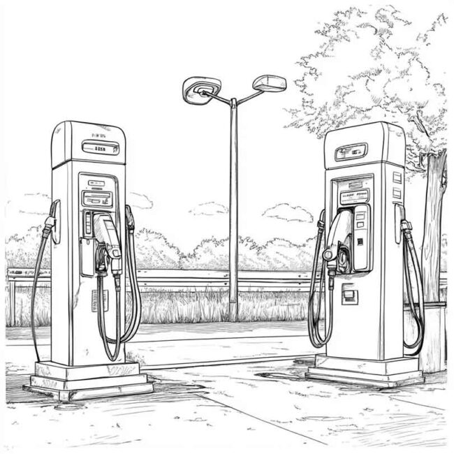desenhos de bomba de gasolina para imprimir e colorir pintar png 4