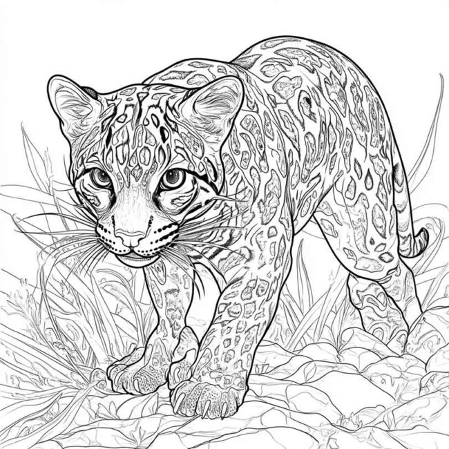 Desenhos da Jaguatirica para Imprimir e Colorir 6 Desenhos da Jaguatirica para Imprimir e Colorir 6