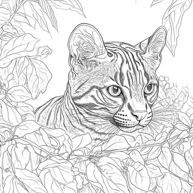 Desenhos da Jaguatirica para Imprimir e Colorir 7 Desenhos da Jaguatirica para Imprimir e Colorir 7