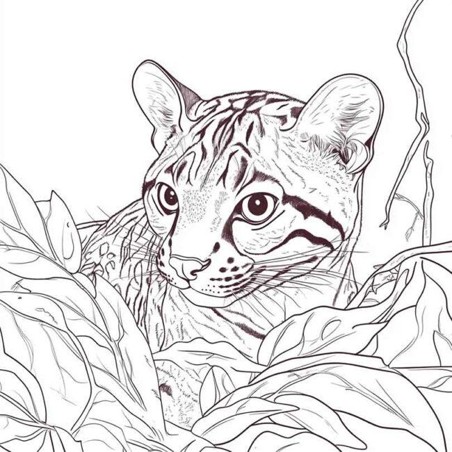 Desenhos da Jaguatirica para Imprimir e Colorir 47 Desenhos da Jaguatirica para Imprimir e Colorir 47