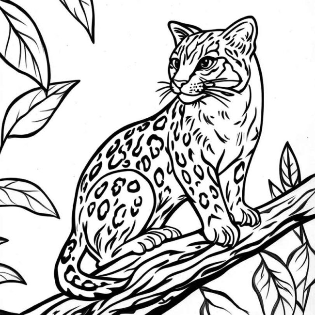 Desenhos da Jaguatirica para Imprimir e Colorir 49 Desenhos da Jaguatirica para Imprimir e Colorir 49