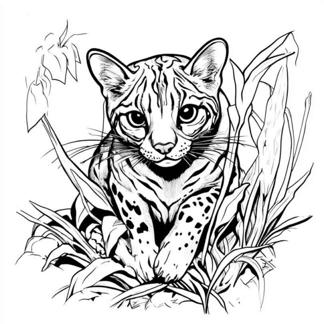 Desenhos da Jaguatirica para Imprimir e Colorir 52 Desenhos da Jaguatirica para Imprimir e Colorir 52