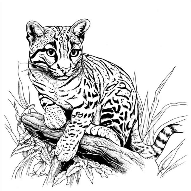 Desenhos da Jaguatirica para Imprimir e Colorir 44 Desenhos da Jaguatirica para Imprimir e Colorir 44
