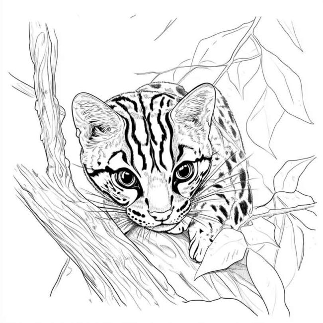 Desenhos da Jaguatirica para Imprimir e Colorir 45 Desenhos da Jaguatirica para Imprimir e Colorir 45