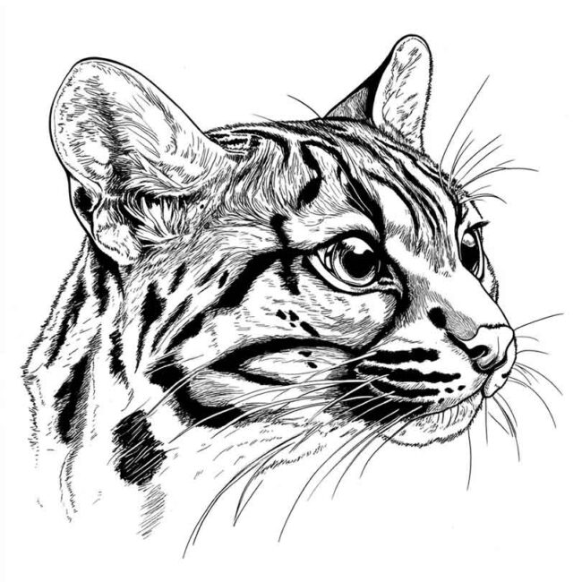 Desenhos da Jaguatirica para Imprimir e Colorir 42 Desenhos da Jaguatirica para Imprimir e Colorir 42