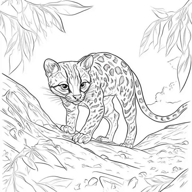 Desenhos da Jaguatirica para Imprimir e Colorir 41 Desenhos da Jaguatirica para Imprimir e Colorir 41