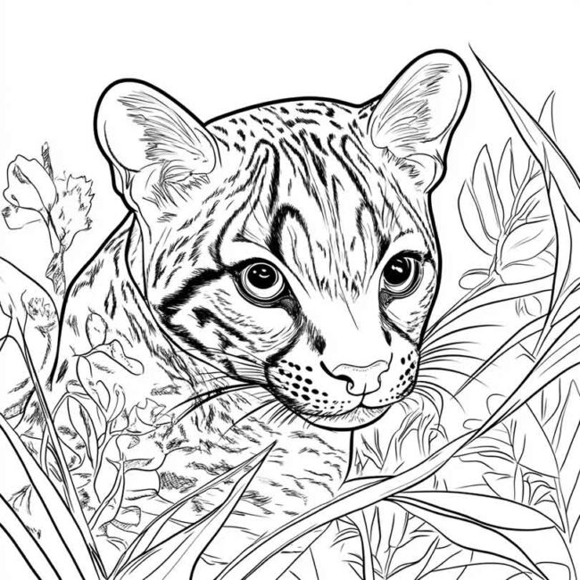 Desenhos da Jaguatirica para Imprimir e Colorir 25 Desenhos da Jaguatirica para Imprimir e Colorir 25