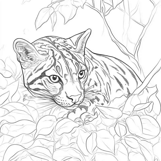 Desenhos da Jaguatirica para Imprimir e Colorir 33 Desenhos da Jaguatirica para Imprimir e Colorir 33
