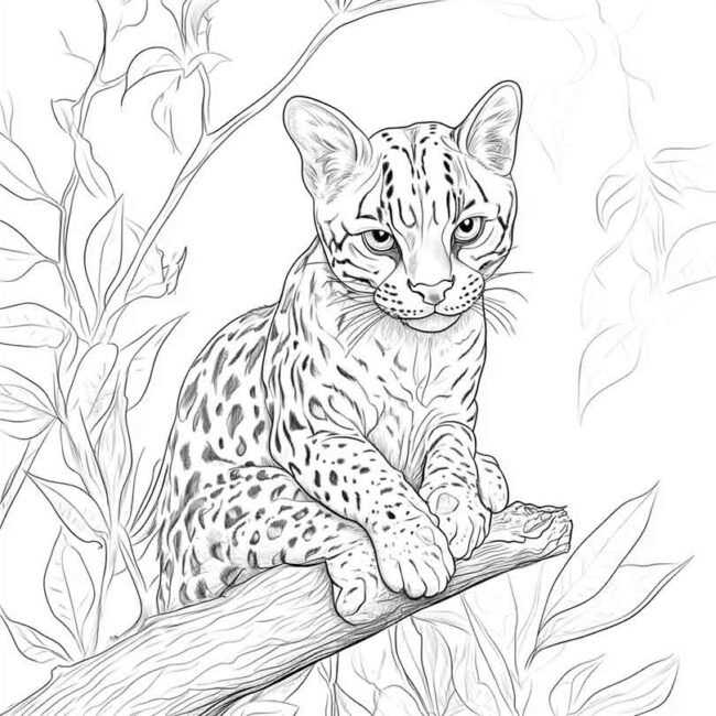 Desenhos da Jaguatirica para Imprimir e Colorir 38 Desenhos da Jaguatirica para Imprimir e Colorir 38