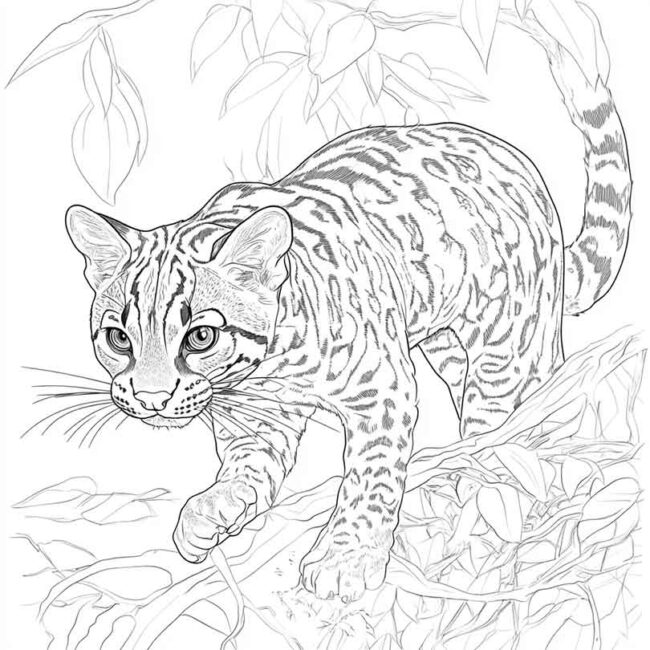 Desenhos da Jaguatirica para Imprimir e Colorir 30 Desenhos da Jaguatirica para Imprimir e Colorir 30
