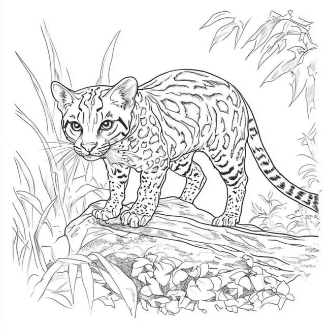 Desenhos da Jaguatirica para Imprimir e Colorir 35 Desenhos da Jaguatirica para Imprimir e Colorir 35