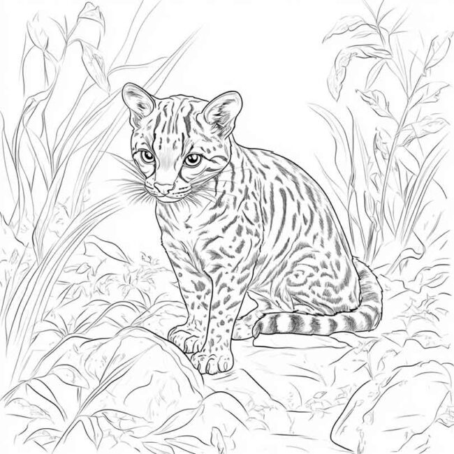 Desenhos da Jaguatirica para Imprimir e Colorir 21 Desenhos da Jaguatirica para Imprimir e Colorir 21
