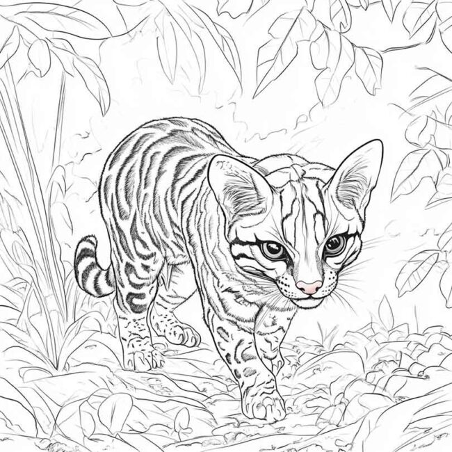 Desenhos da Jaguatirica para Imprimir e Colorir 11 Desenhos da Jaguatirica para Imprimir e Colorir 11