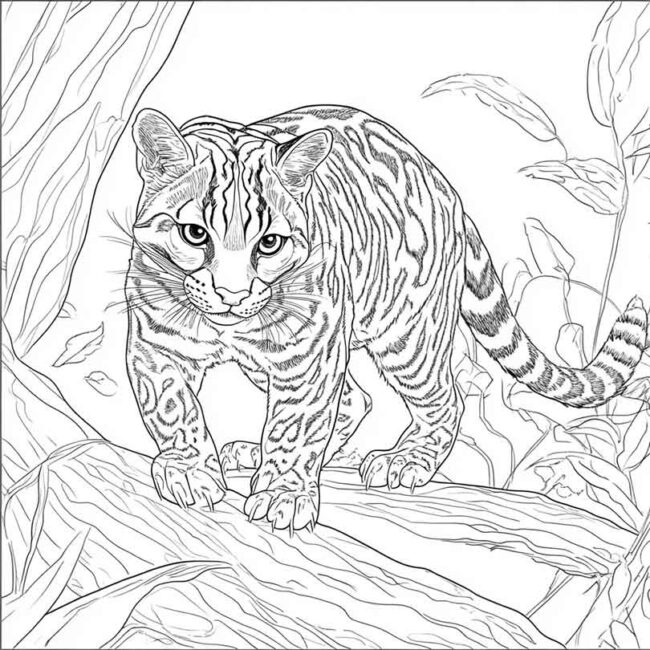 Desenhos da Jaguatirica para Imprimir e Colorir 14 Desenhos da Jaguatirica para Imprimir e Colorir 14