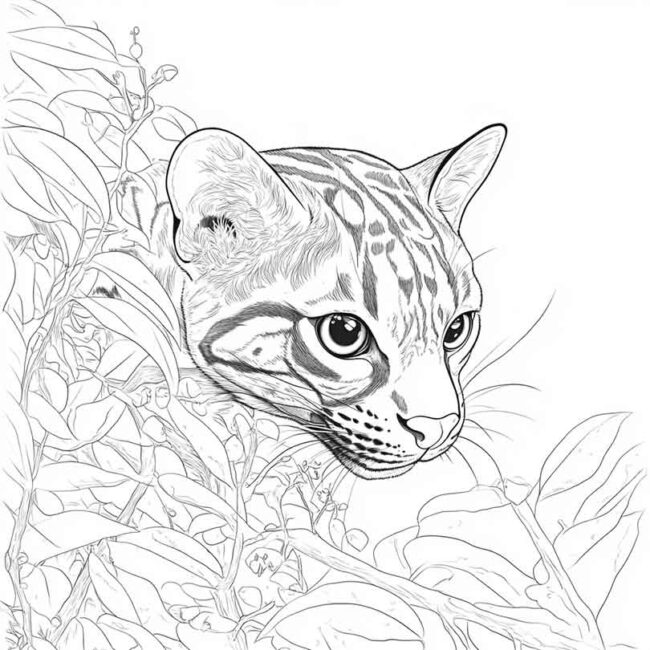 Desenhos da Jaguatirica para Imprimir e Colorir 31 Desenhos da Jaguatirica para Imprimir e Colorir 31