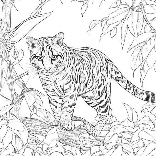 Desenhos da Jaguatirica para Imprimir e Colorir 16 Desenhos da Jaguatirica para Imprimir e Colorir 16