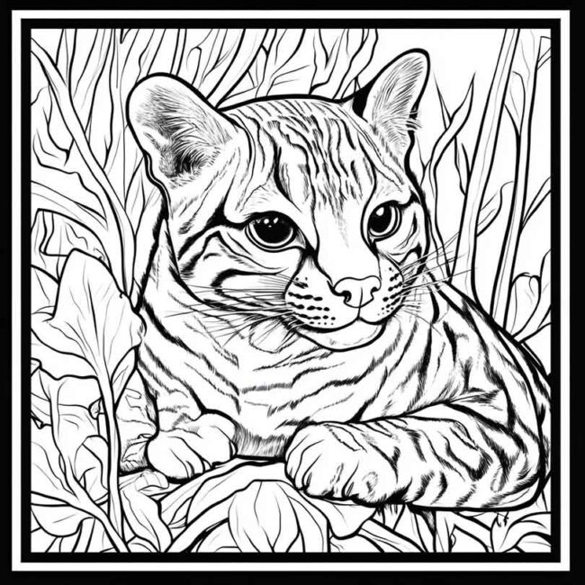 Desenhos da Jaguatirica para Imprimir e Colorir 17 Desenhos da Jaguatirica para Imprimir e Colorir 17