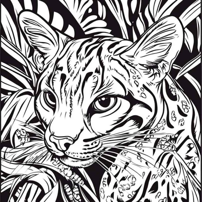 Desenhos da Jaguatirica para Imprimir e Colorir 18 Desenhos da Jaguatirica para Imprimir e Colorir 18