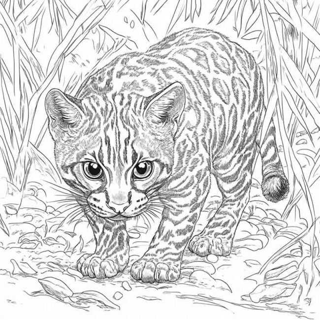 Desenhos da Jaguatirica para Imprimir e Colorir 2 Desenhos da Jaguatirica para Imprimir e Colorir 2