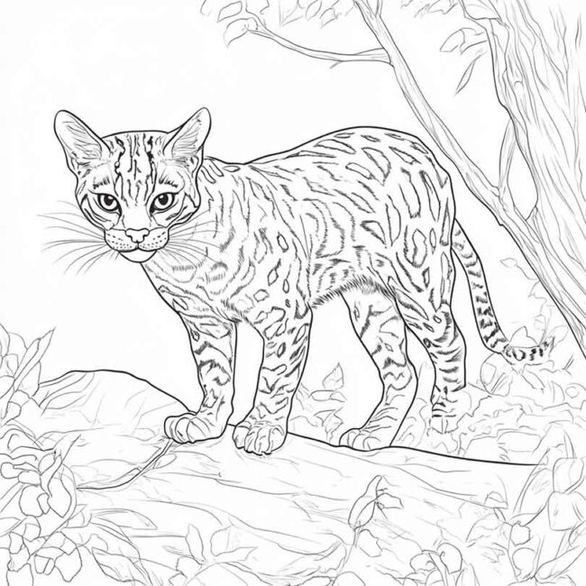Desenhos da Jaguatirica para Imprimir e Colorir 29 Desenhos da Jaguatirica para Imprimir e Colorir 29