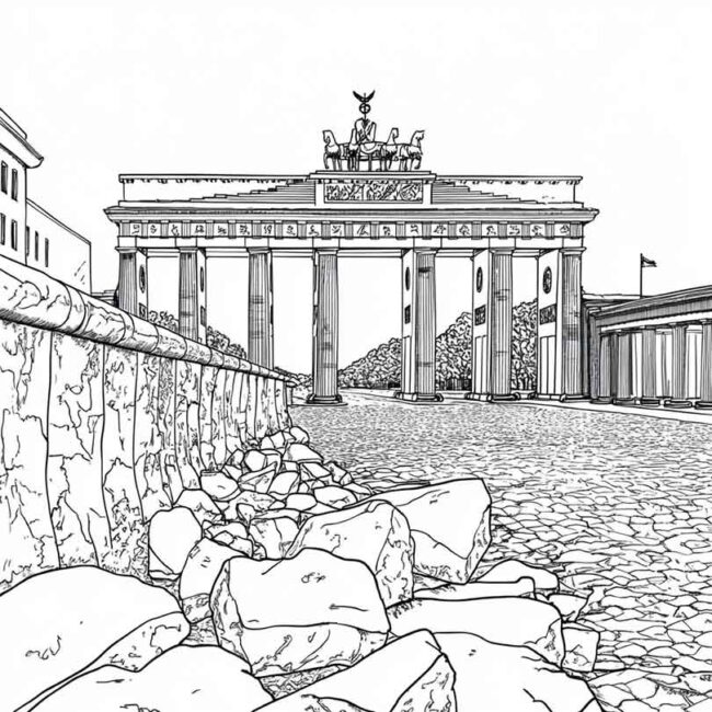 desenhos de muro de berlim para imprimir e colorir pintar 9