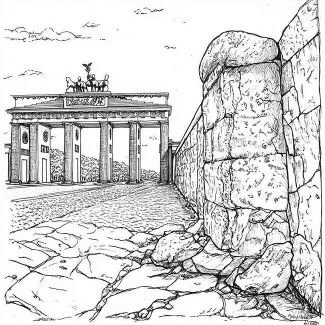 desenhos de muro de berlim para imprimir e colorir pintar 43