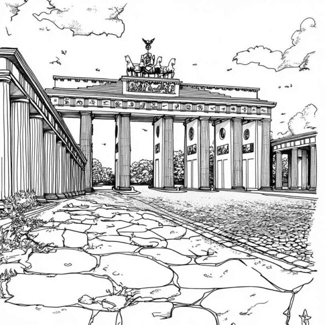 desenhos de muro de berlim para imprimir e colorir pintar 6