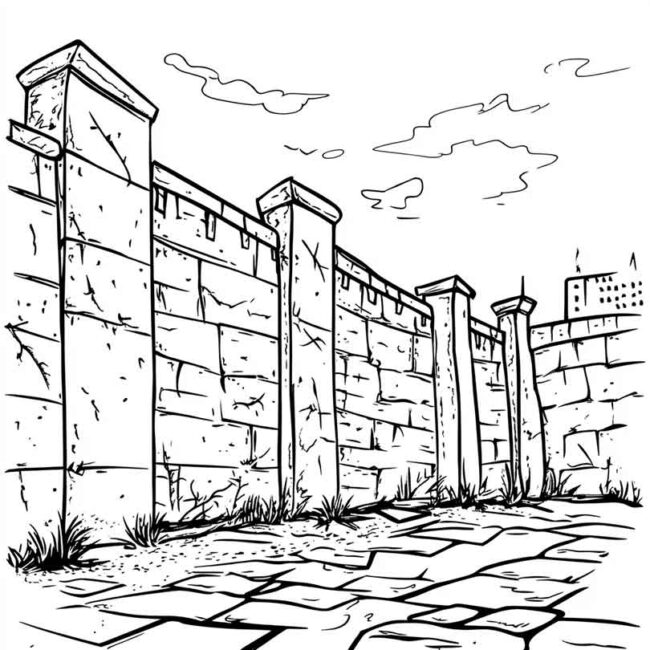 desenhos de muro de berlim para imprimir e colorir pintar 35