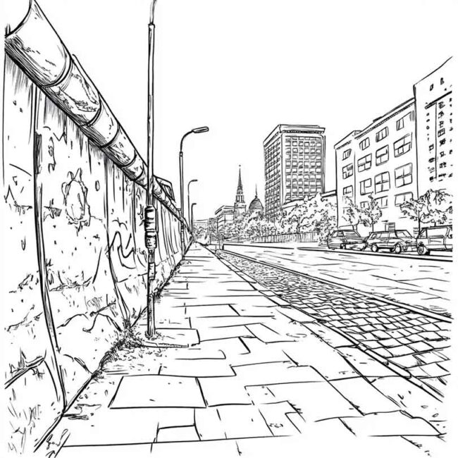 desenhos de muro de berlim para imprimir e colorir pintar 42