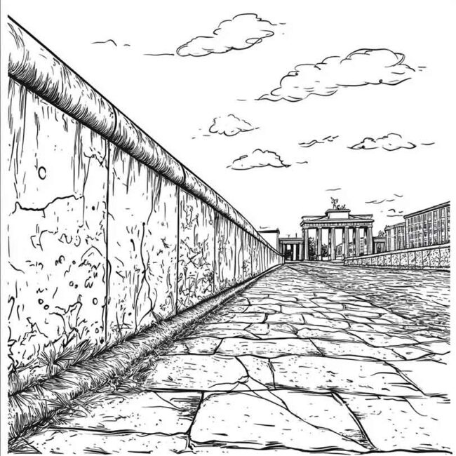 desenhos de muro de berlim para imprimir e colorir pintar 38