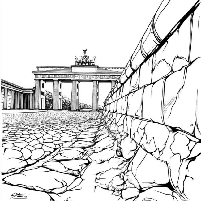 desenhos de muro de berlim para imprimir e colorir pintar 34