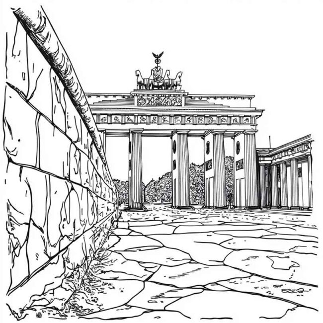 desenhos de muro de berlim para imprimir e colorir pintar 28
