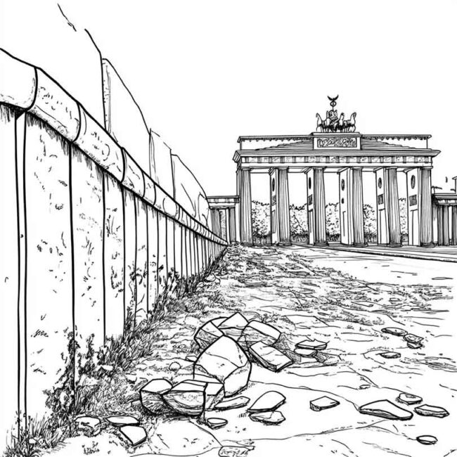desenhos de muro de berlim para imprimir e colorir pintar 36