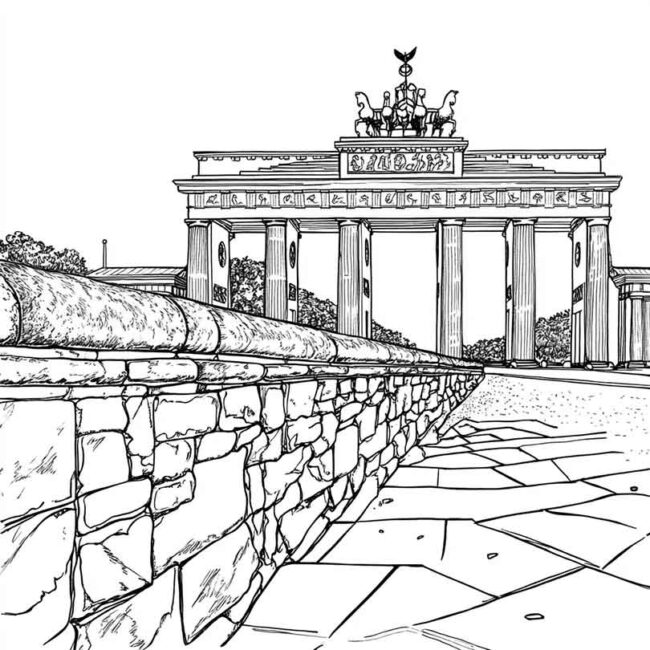 desenhos de muro de berlim para imprimir e colorir pintar 31