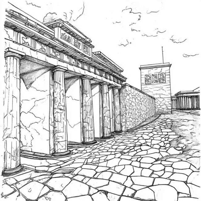 desenhos de muro de berlim para imprimir e colorir pintar 2