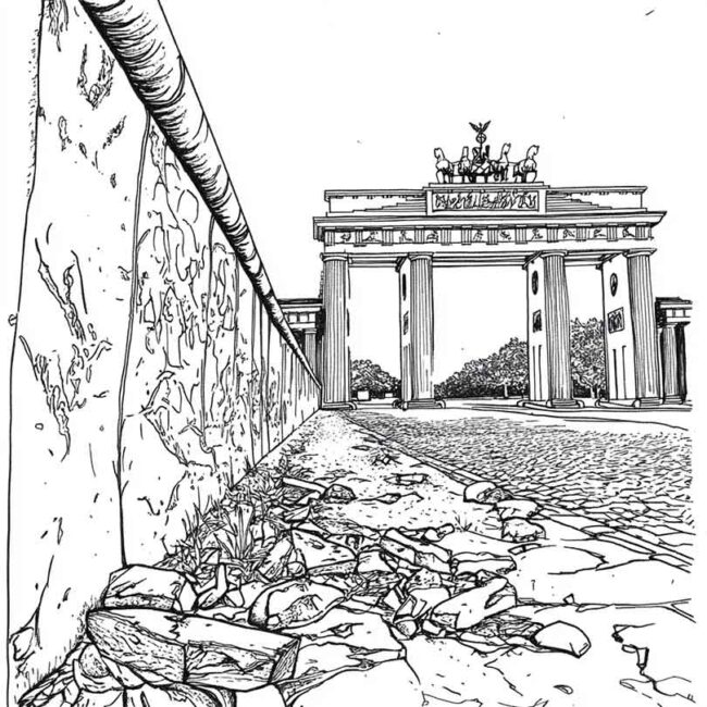 desenhos de muro de berlim para imprimir e colorir pintar 10